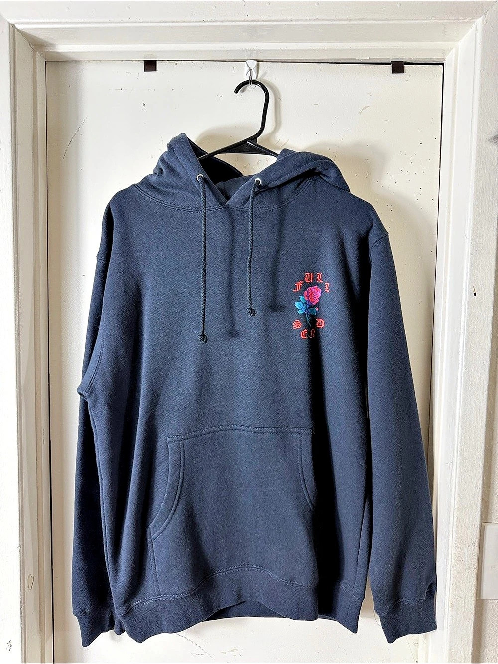 *NWOT* Full Send Navy Rose Hoodie Blue